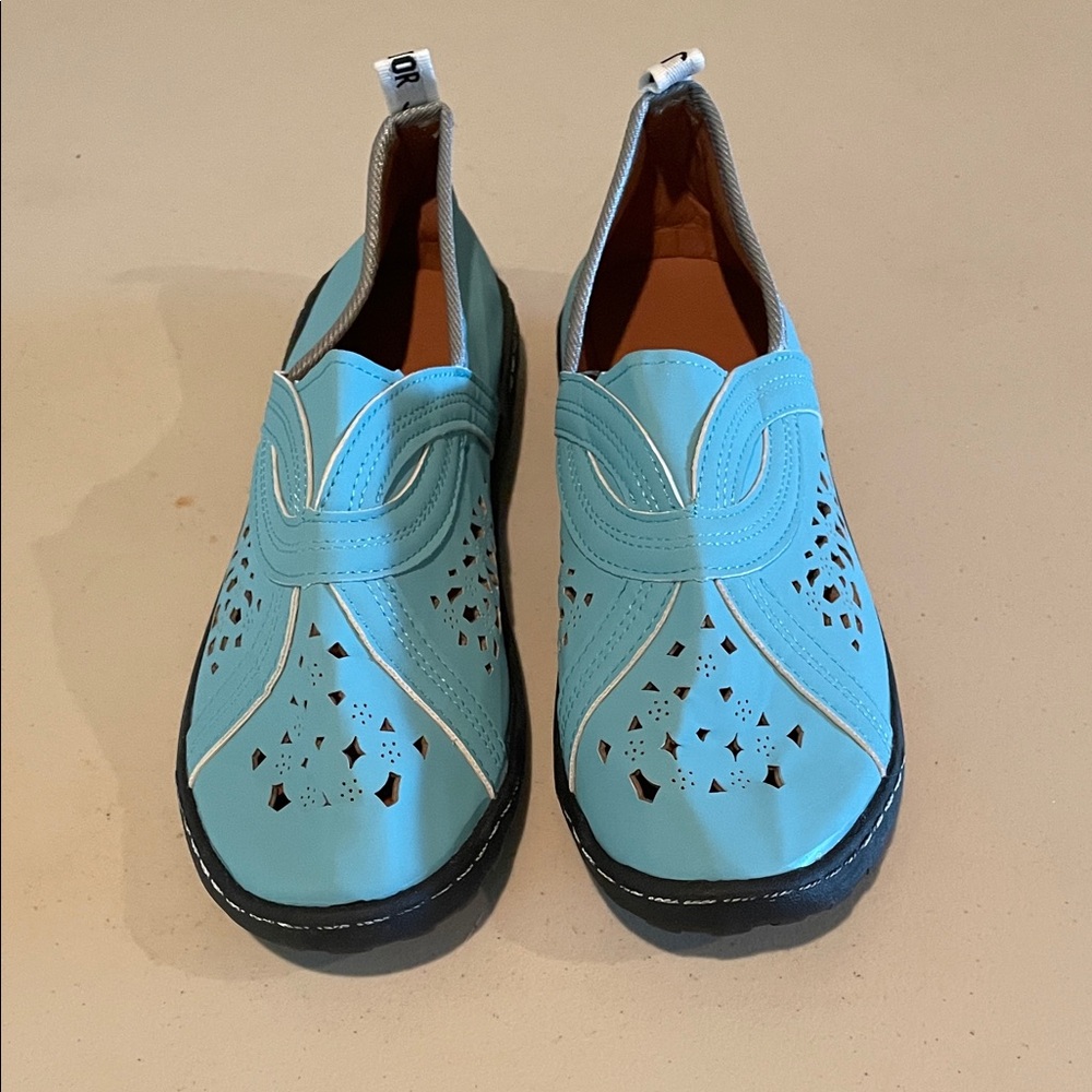 Elegant Turquoise Women's Loafers